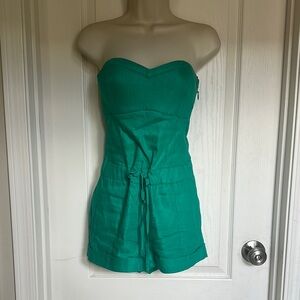 Strapless Green Romper